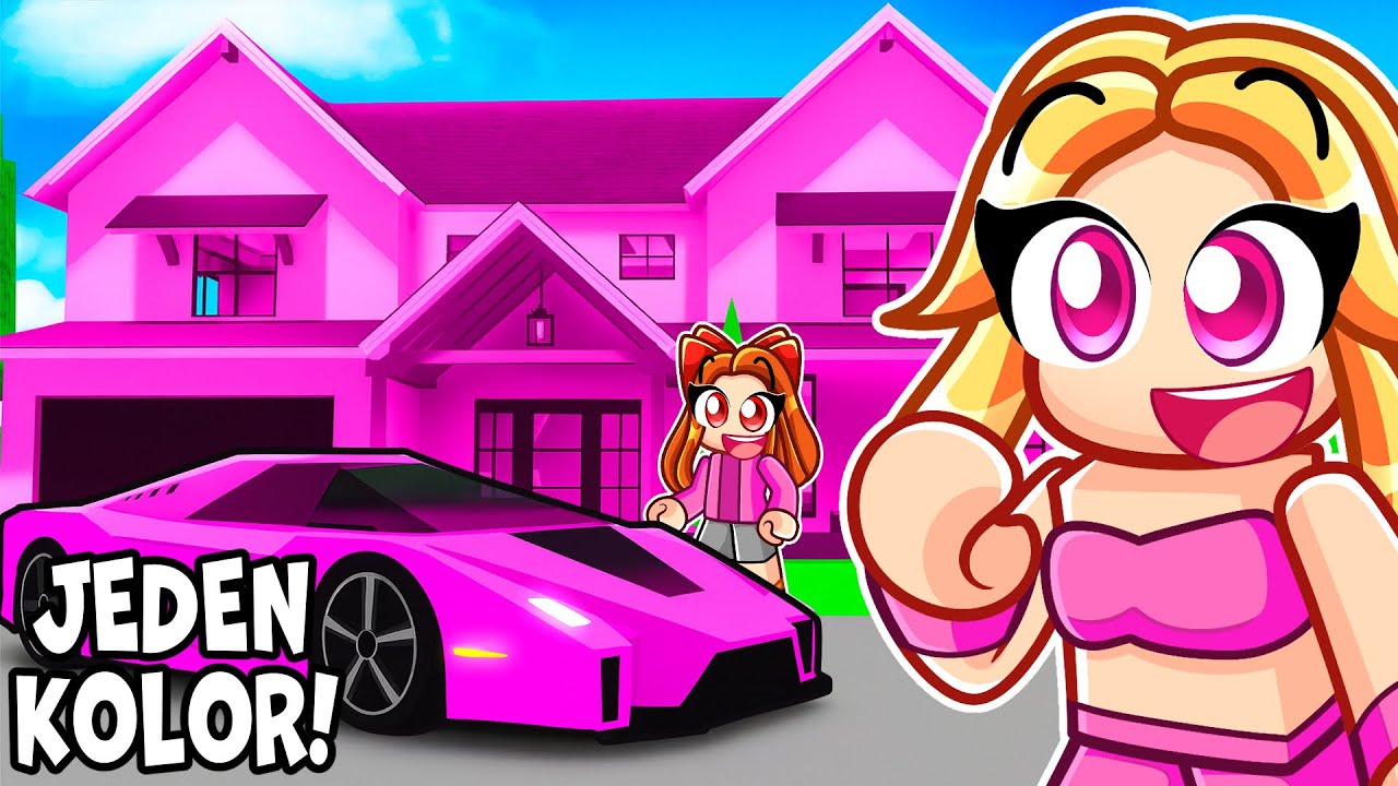 ŻYCIE TYLKO W RÓŻOWYM KOLORZE w Roblox! 🎀🌸