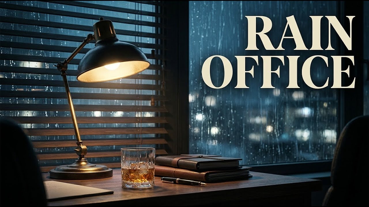 Rainy City Office | Dark Jazz for City Nights