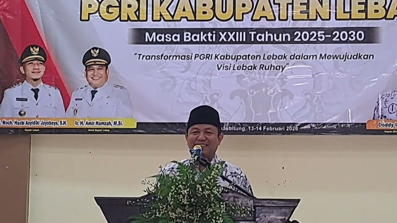 Sambutan Ketua PGRI Lebak  pada Konkerja Kabupaten