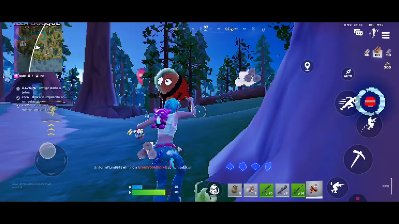 Asi es jugar fortnite en samsung A05s MODELO  SM-A057M 4GB RAM resolucion 3d 25% y disque 30fps xd