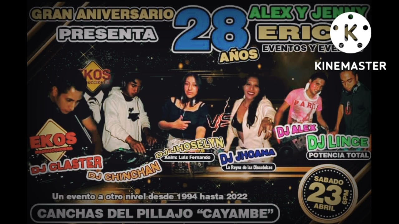 DJ lince #2 28 años aniversario Alex y Jenny Erik eventos y eventos jhullanys Discotek 😎🇪🇨