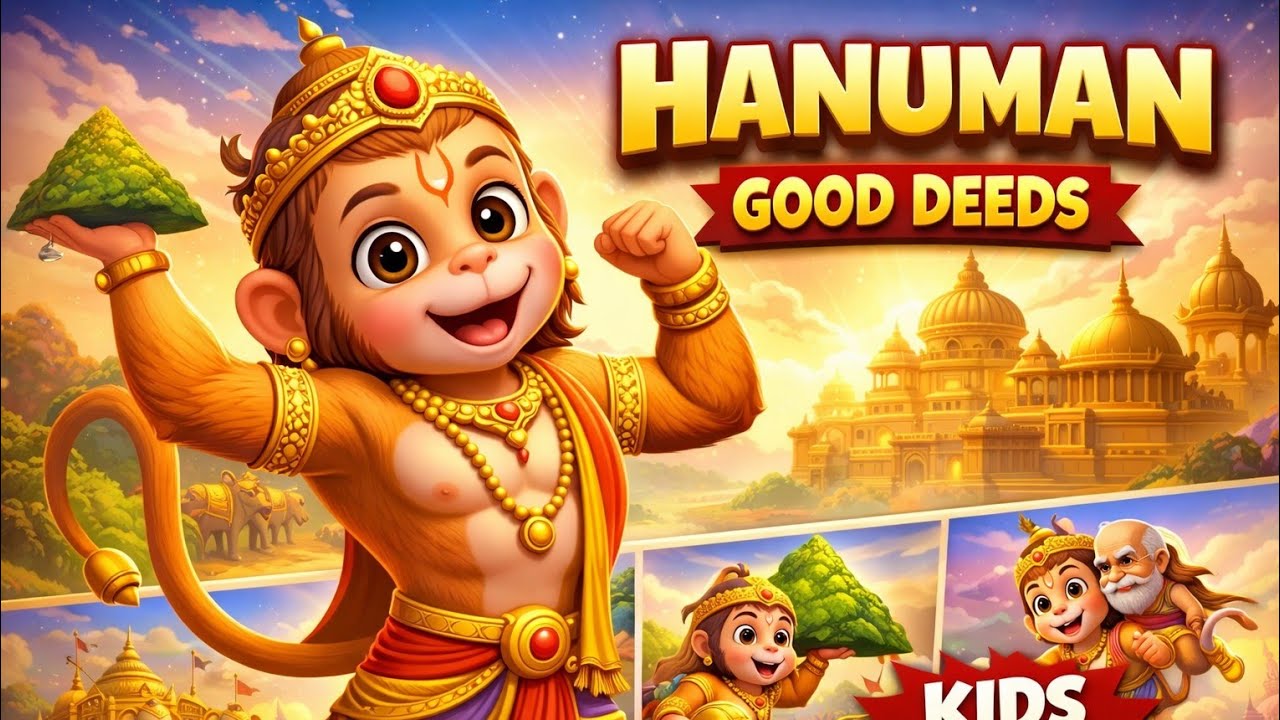 हनुमान जी और अच्छे कामों की सीख | Kids 3D Animation Moral Story #kids3danimation 
