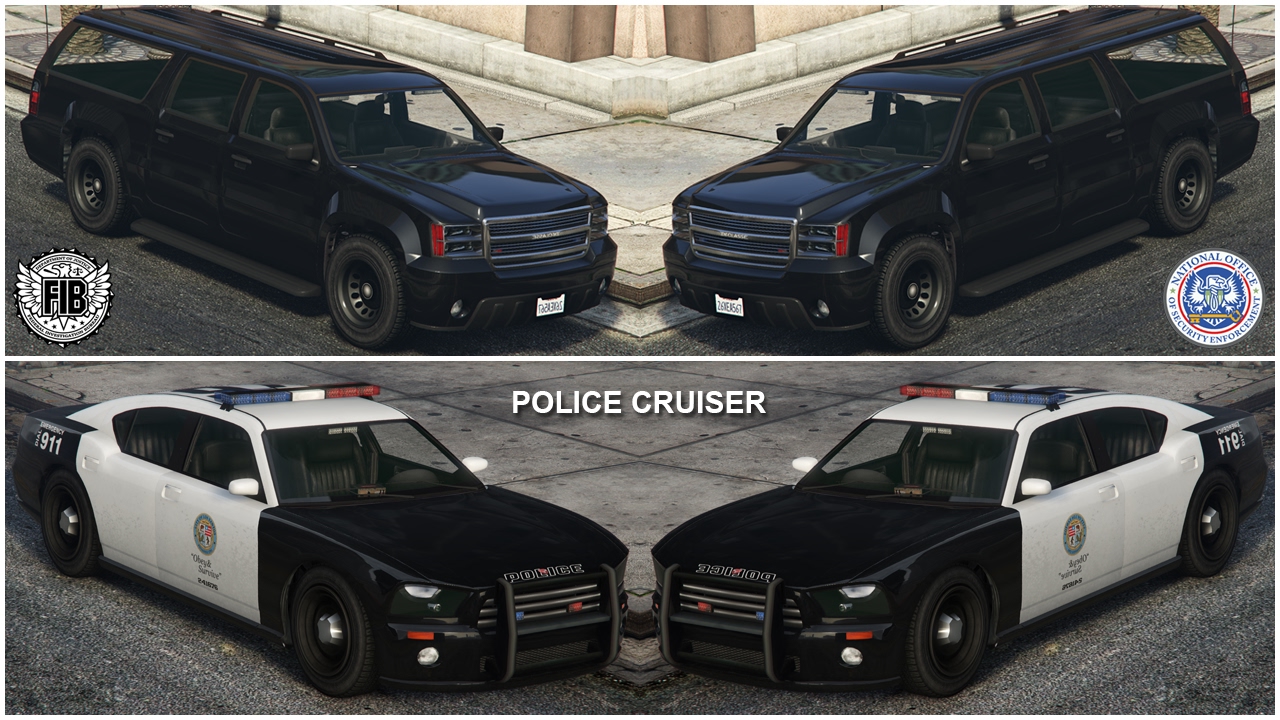 GTA V: How to get the Police Buffalo (Police Cruiser) & FIB/NOOSE Granger 2017 [PS4]