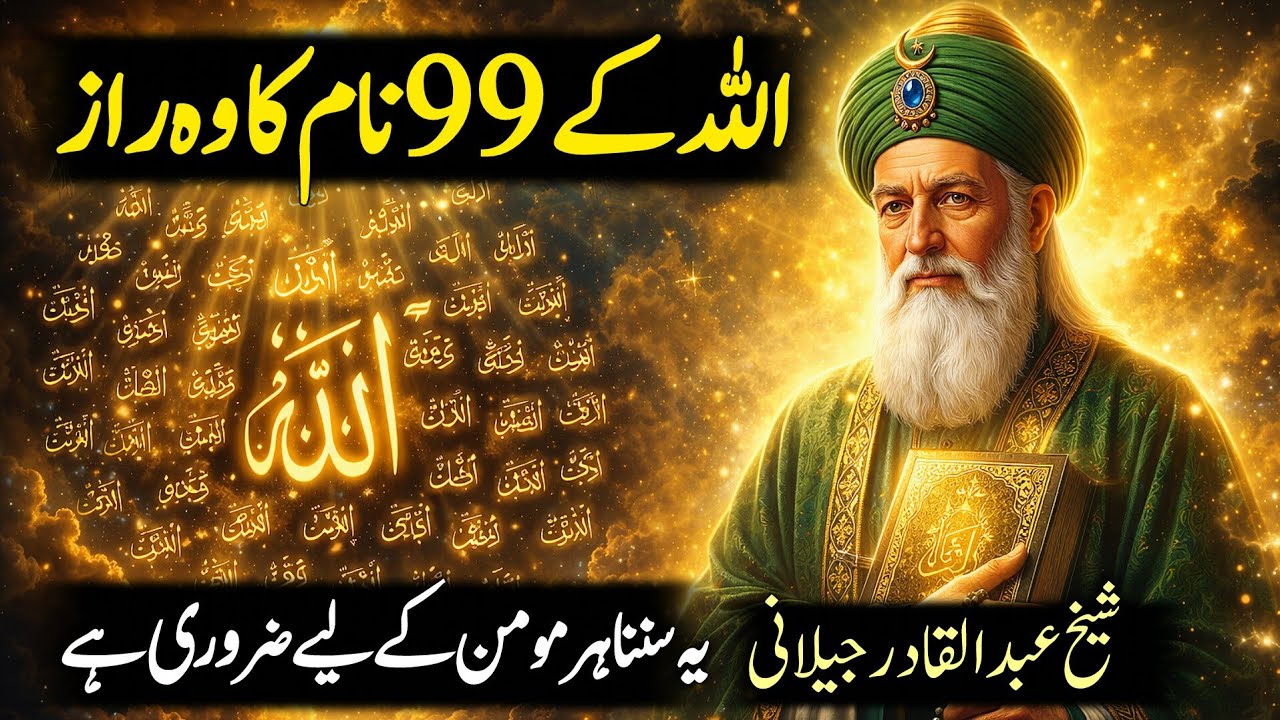 Allah Ke 99 Naam Ka Raaz | Asma Ul Husna Ki Haqeeqat | Sheikh Abdul Qadir Jilani Bayan