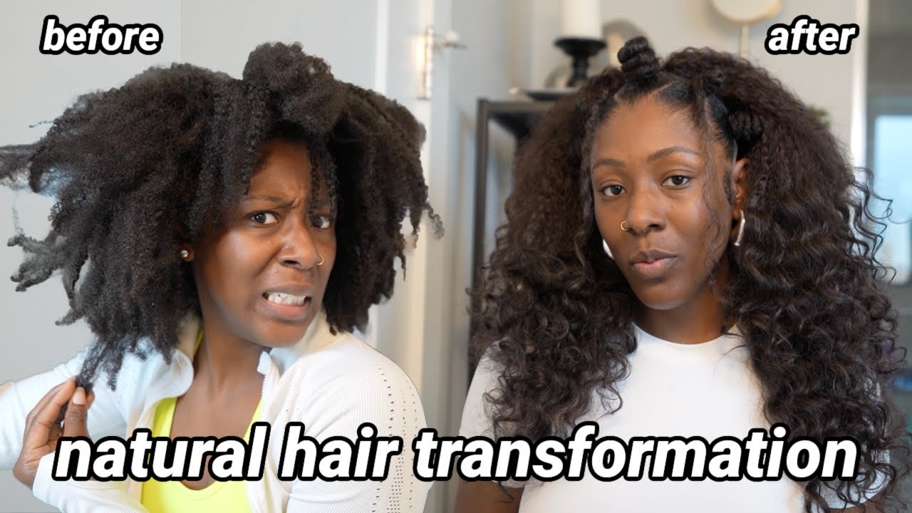 MY NATURAL HAIR TRANSFORMATION - INTO - PROTECTIVE STYLE ROUTINE | ISIMEME EDEKO