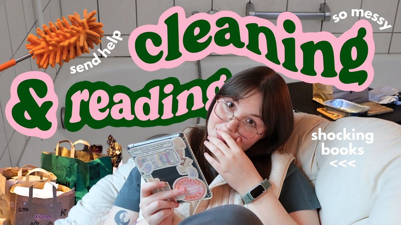 reading mystery books while cleaning up my adhd mess 🧹🔎📚