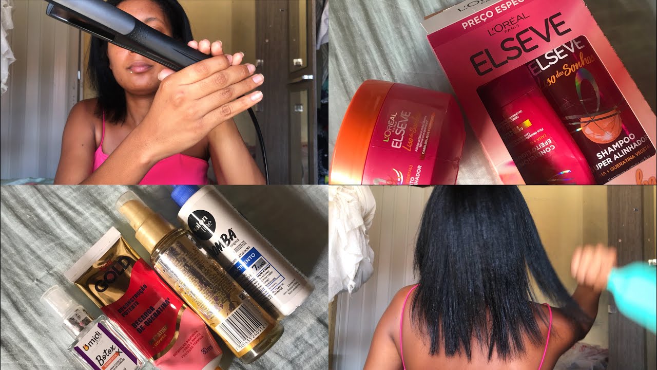 HAIR CARE: rotina capilar etapa hidratação/ usei a linha da Elseve liso dos sonhos ✨