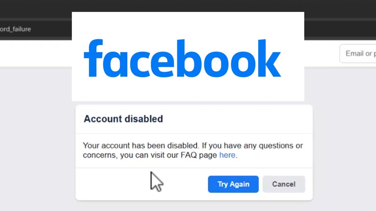 Решение Facebook | Ваша учетная запись отключена. Если у вас есть какие-либо вопросы или опасения...
