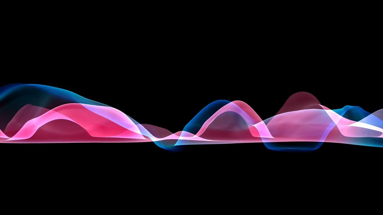 • Renderização 3D de formas Onduladas Transparentes em Cores Holográficas sobre Fundo Preto | 4K