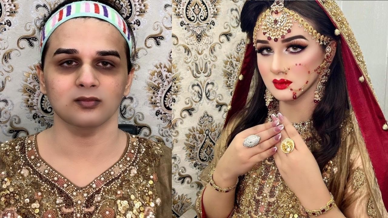 Famous transgender makeup transformation || Shyraa Roy bridal makeup with Kryolan base