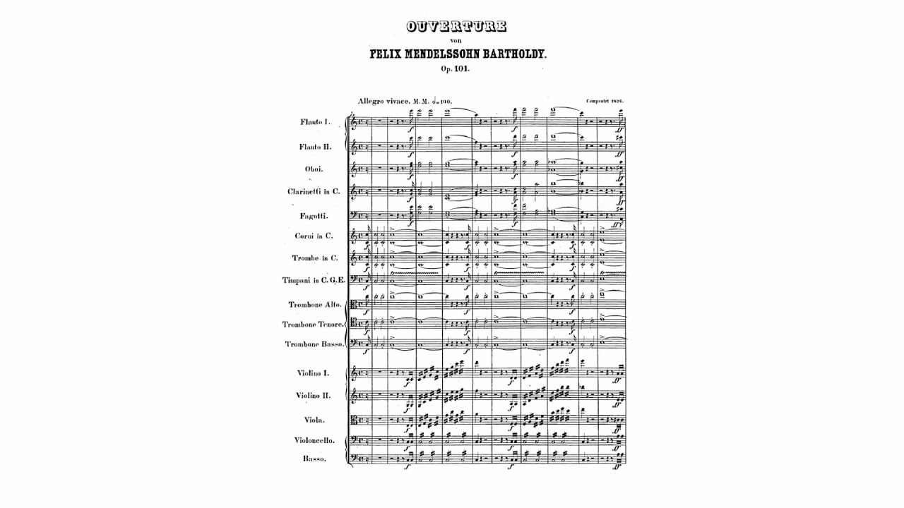 Mendelssohn: Trumpet Overture, Op. 101 (with Score)