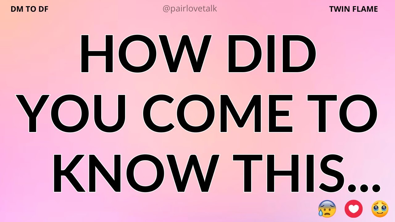 DM 💌 How did you come to know this...😲❤️🙄 DM TO DF 🖤 Divine Masculine Energy