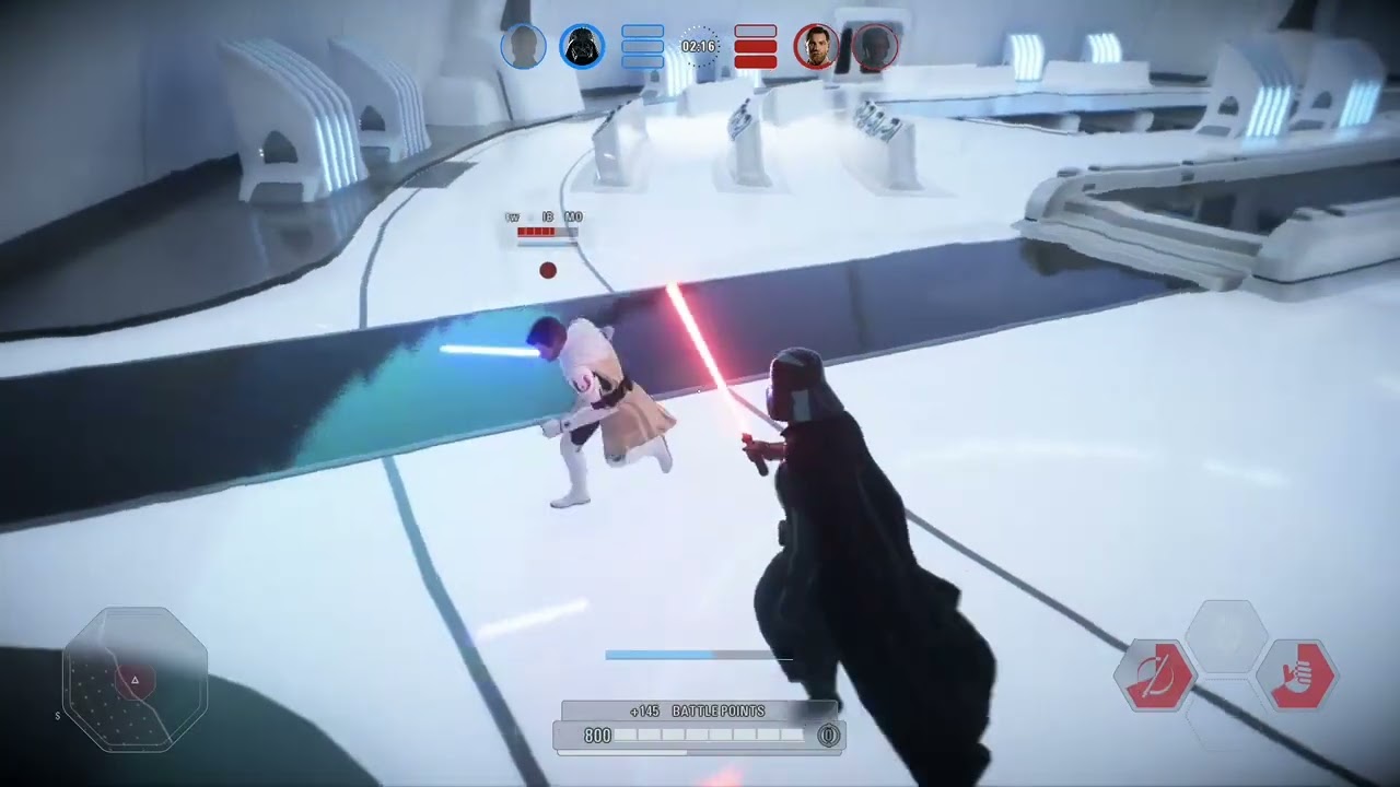 Star Wars Battlefront 2 Darth Vader vs Obi-Wan great fight against a buddy play beat me two times 