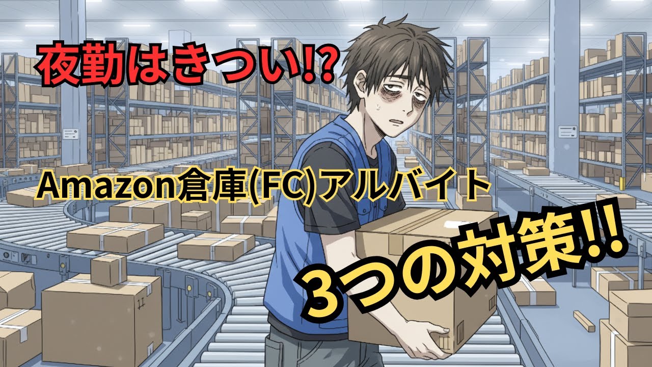 【夜勤はきつい!?】Amazon倉庫アルバイト必要な準備３選！