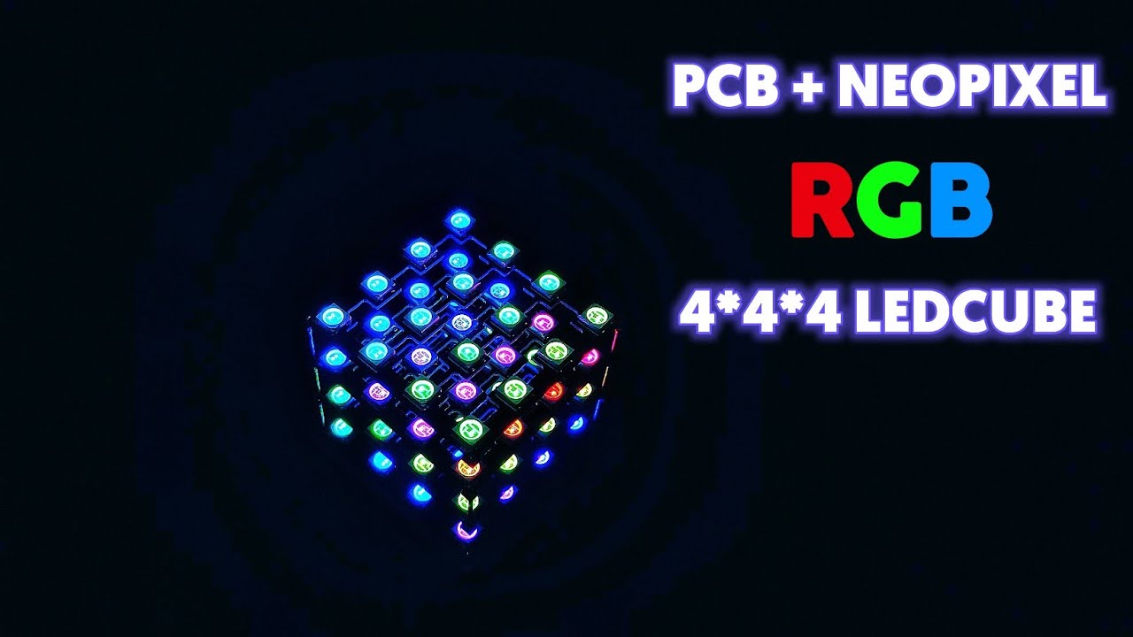 How to make RGB LED cube using NEOPIXEL  | DIY | JLCPCB