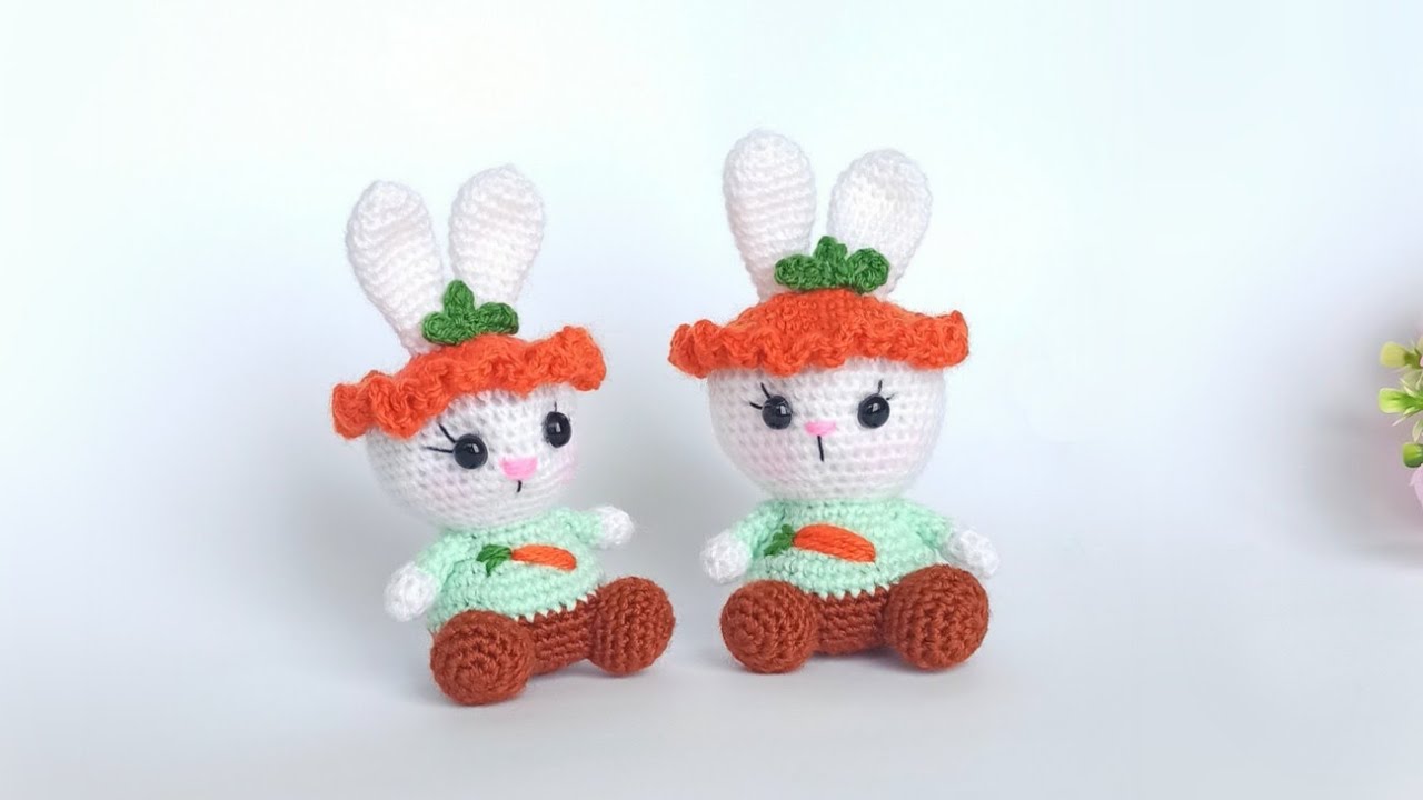 🥕Милота зашкаливает 🥕Как вязать Морковного зайчика крючком подробный мастер класс🥕