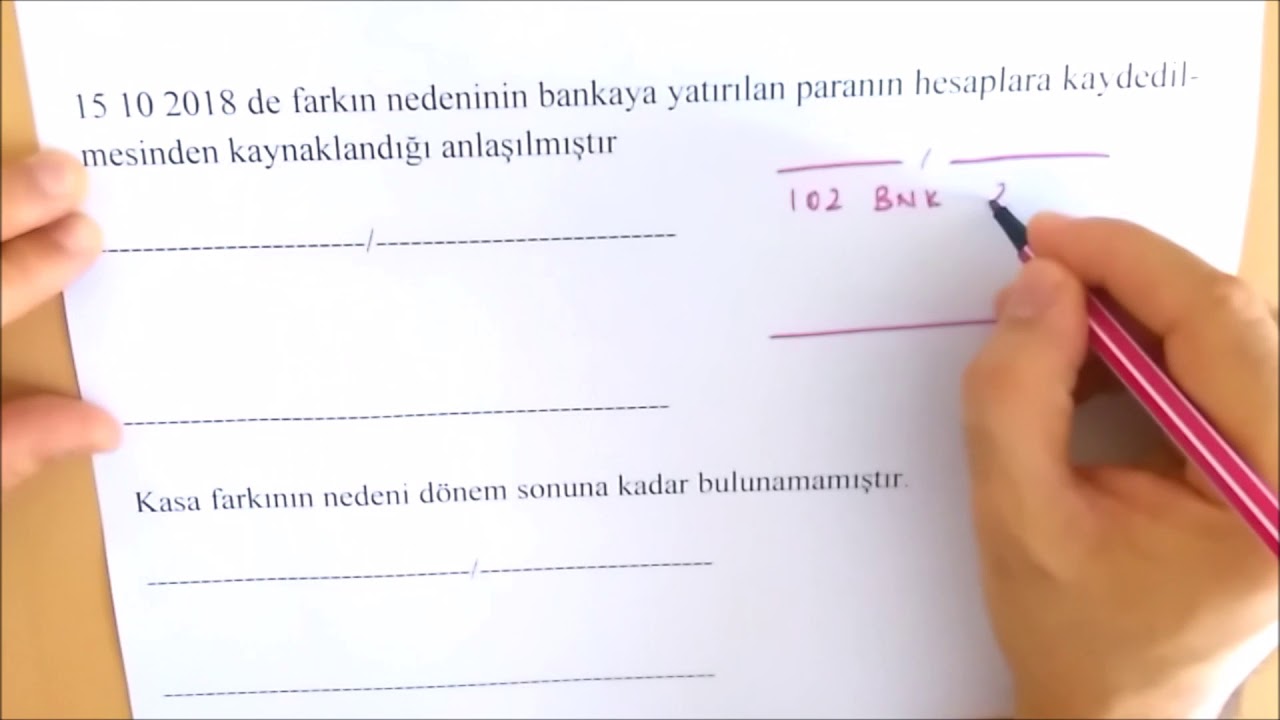 11-HAZIR DEĞERLER - KASA NOKSANLIĞI İŞLEMİ