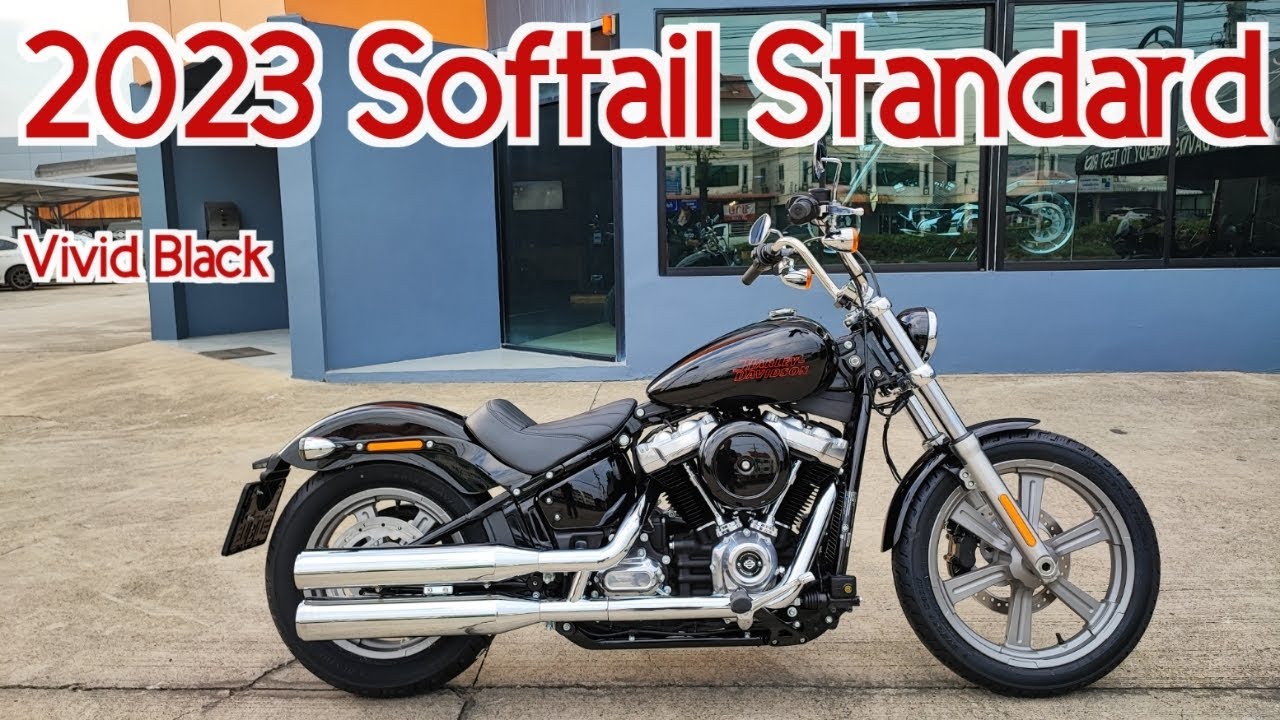 Softail Standard 2023 Vivid Black Walkaround Close up details