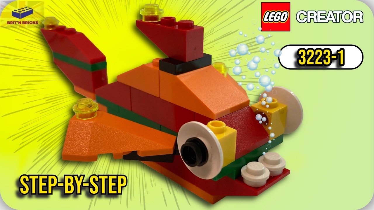 Как собрать набор LEGO Creator SET 3223-1 - Оранжевая рыбка - пошаговая инструкция