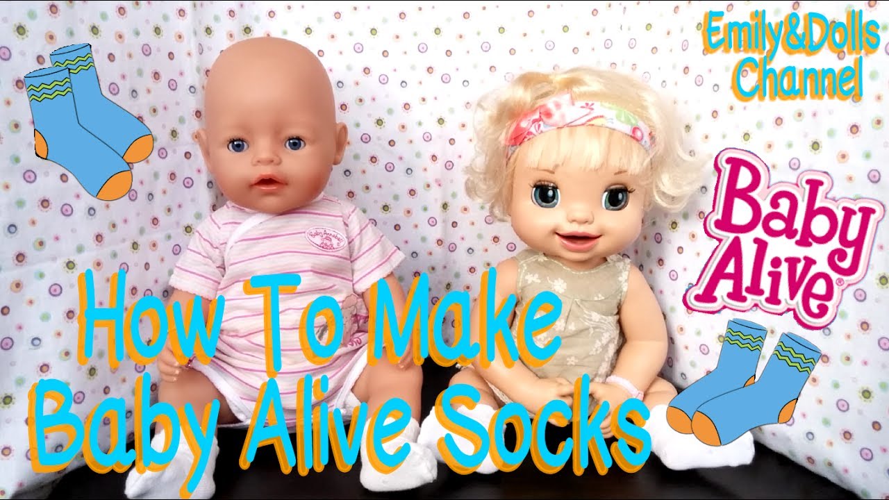 How To Make a Pair of Doll Socks (For Baby Alive & Baby Born Doll)