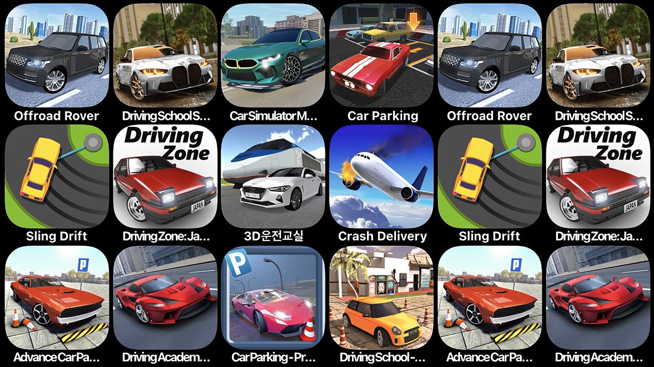 Offroad Rover,Driving School,Car Simulator Multiplayer,Car Parking,Sling Drift,Driving Zone