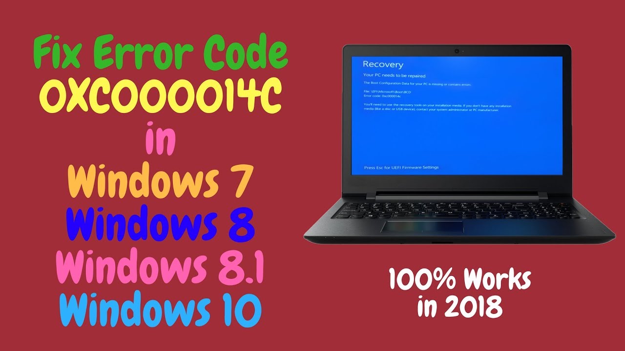 Исправление кода ошибки 0XC000014C в Windows 10, 8.1, 8, 7