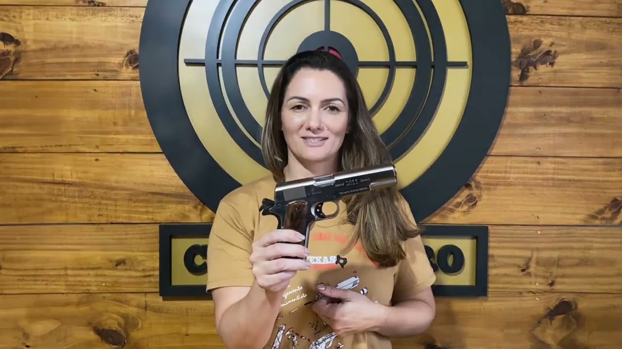 ÚNICA no Brasil - pistola de 2 canos Arsenal 2011. Dois canos de calibre .45 dá um calibre de .90?😂