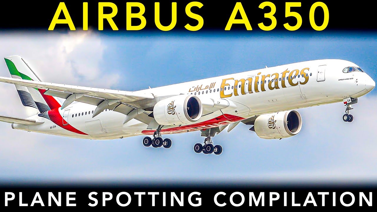 34 BEST AIRBUS A350 LANDING & TAKEOFF in 20 MINS | PLANE SPOTTING compilation