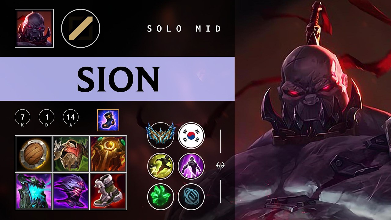 Sion Mid vs Irelia - KR Challenger Patch 26.06