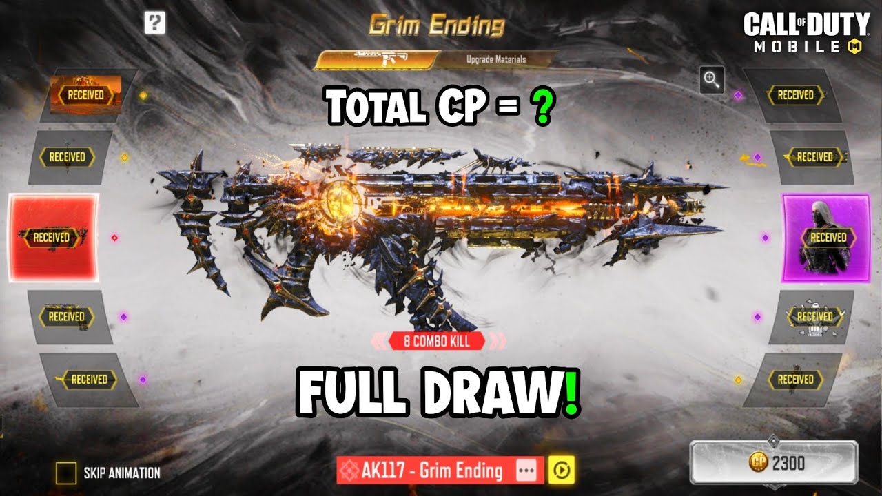 Mythic AK117 - Grim Ending full Draw CODM | Grim Ending Mythic full Draw Cod Mobile