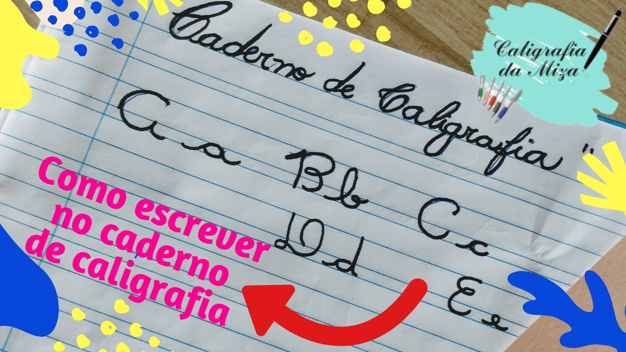 CURSO DE CALIGRAFIA  - Como ESCREVER no Caderno de Caligrafia e MELHORAR A LETRA