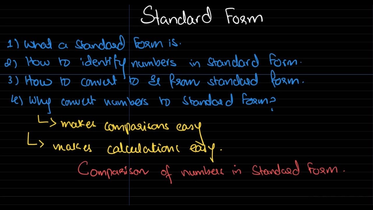 Comparing Numbers in Standard Form | O level Math | Class 9 Math