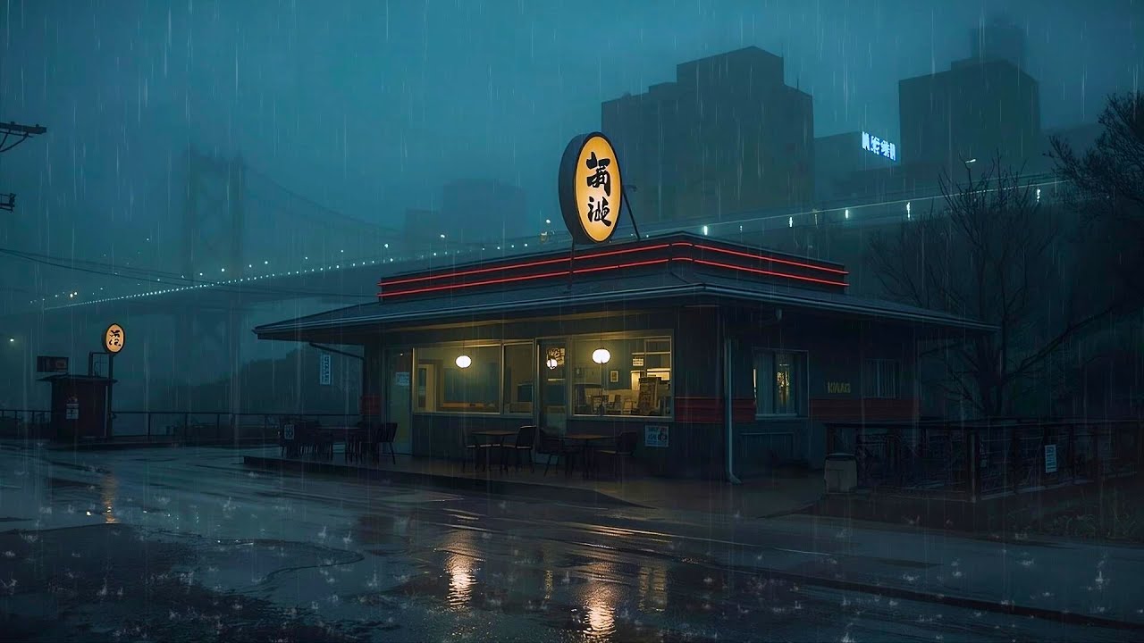 90s Nostalgia Rain Lofi 🌙 Rainy Café Nights & Cozy Beats