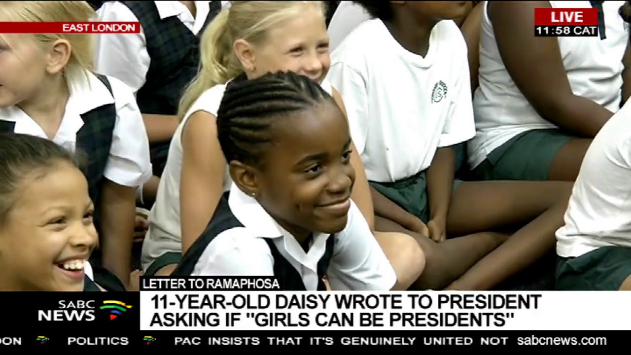 Pres. Ramaphosa visits little Daisy's school