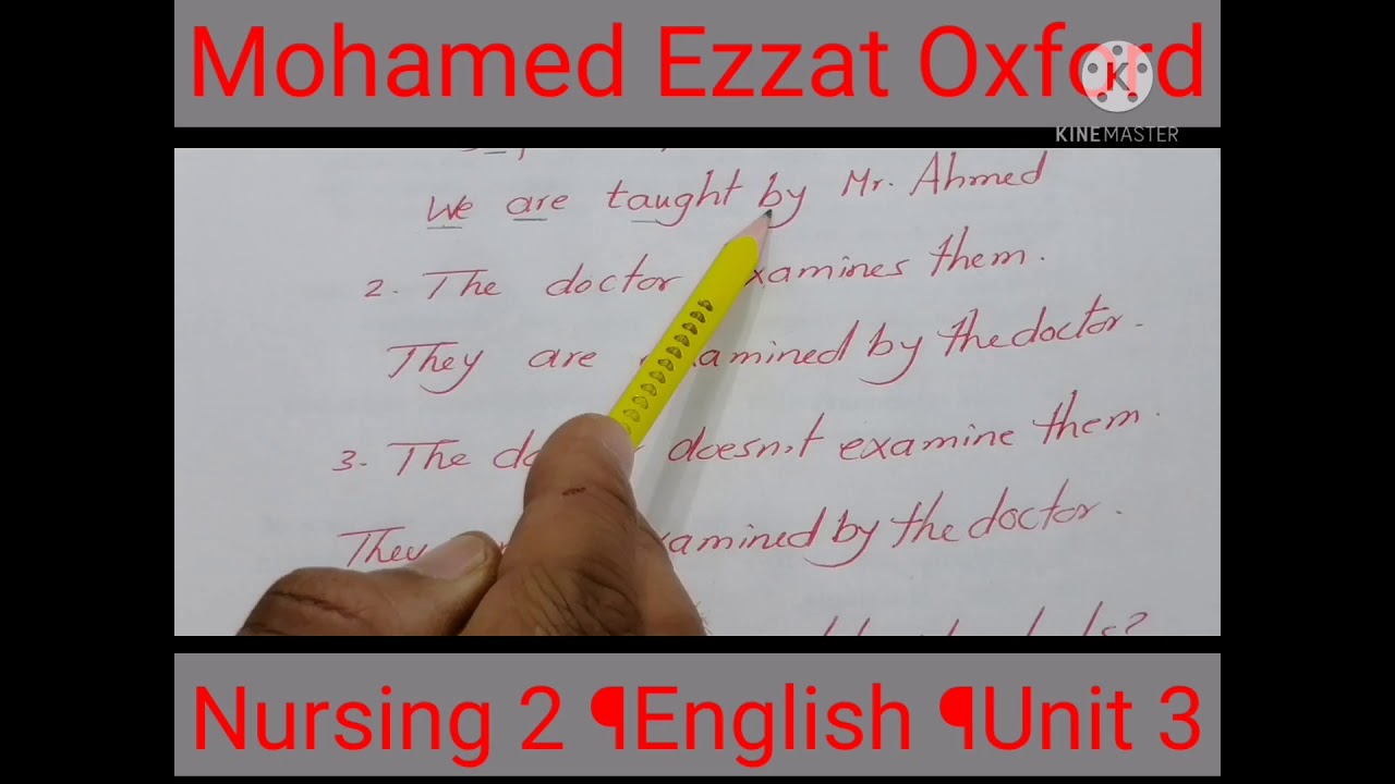 الثاني تمريض¶لغة إنجليزية¶إنجليزي ثقافي ¶الوحدة 3. Nursing 2¶English ¶Unit 3.