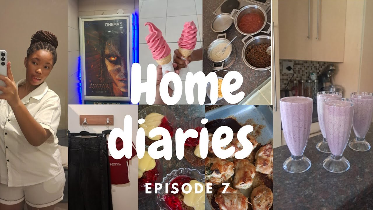 Home diaries ep 7: movie,new year's,lasagna,malva pudding,smoothie and more food content 
