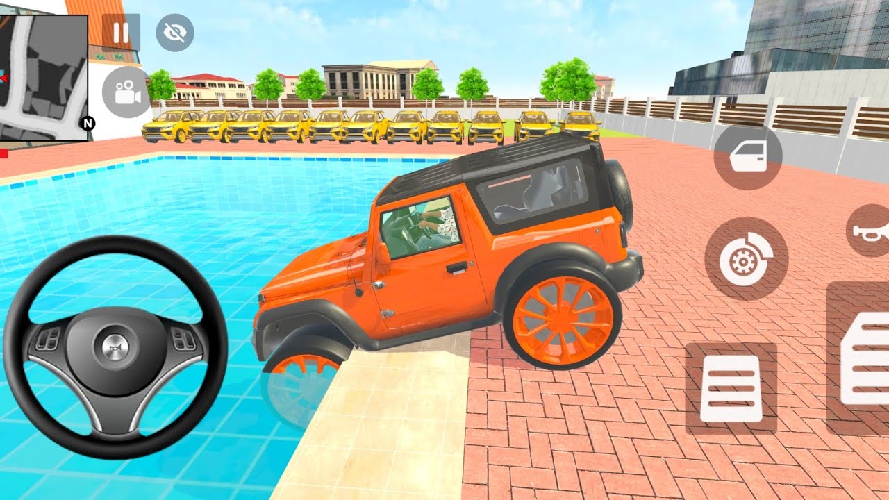 🤩 Indian Thift Auto Simulator Indian Showroom Purchase Modified New Orange Thar and Bike Game 😘