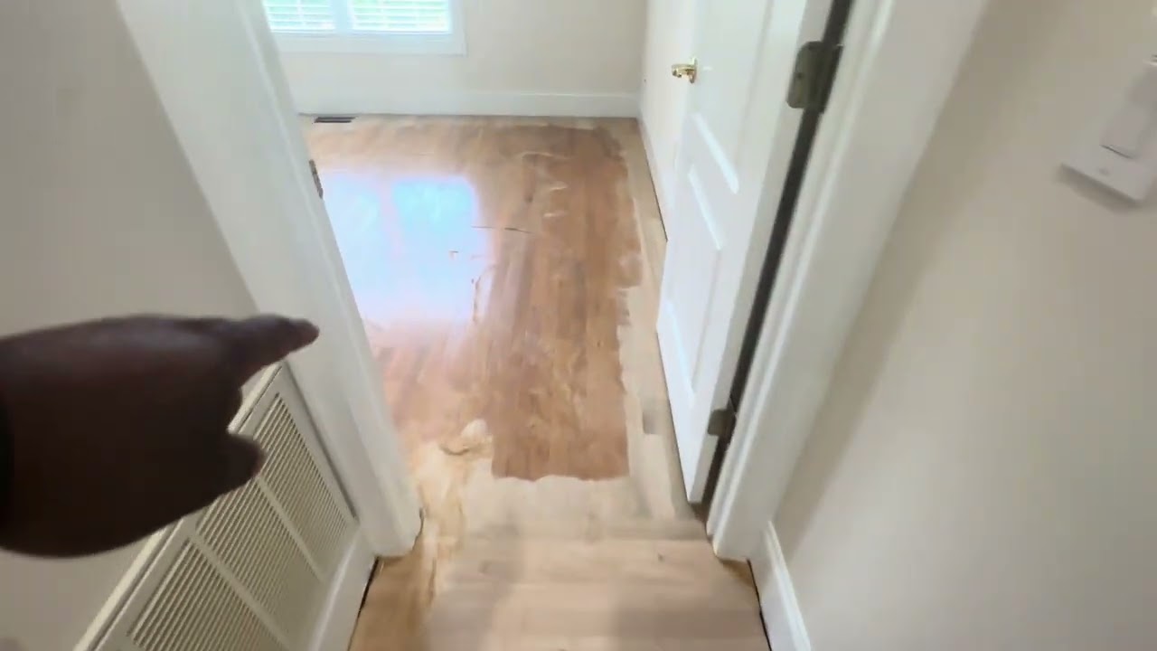The Beginning &mdash; Bleaching Red Oak Floors to Match Closer to White Oak 
