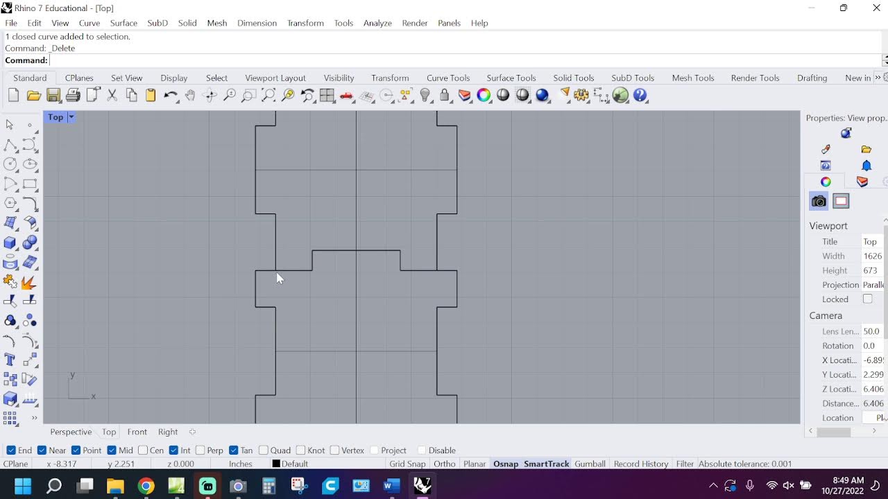 Preparing a Rhino File for Laser Cutting