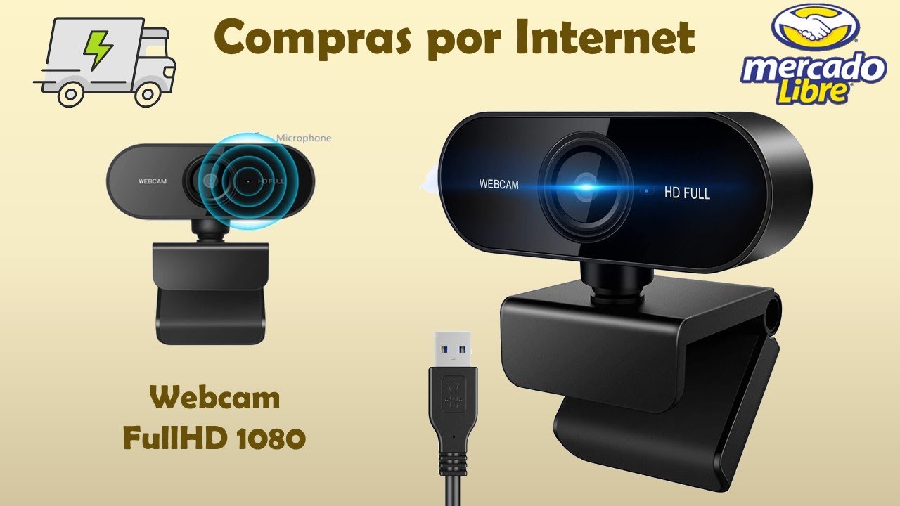 Cámara Web Cam Full Hd 1080p Usb Con Micrófono Unboxing y Review | Mercado Libre FULL | Webcam
