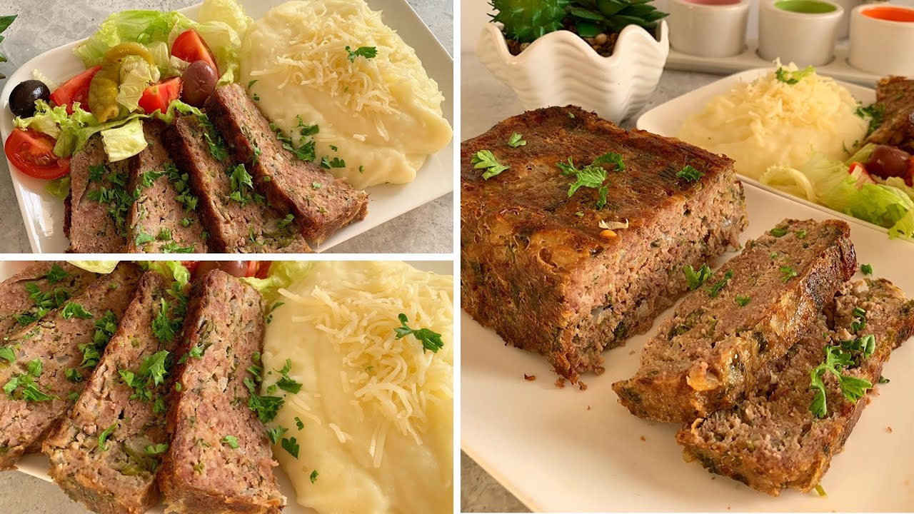 Un délicieux repas facile et rapide /pain de viande hachée طبق سريع باللحم المفروم