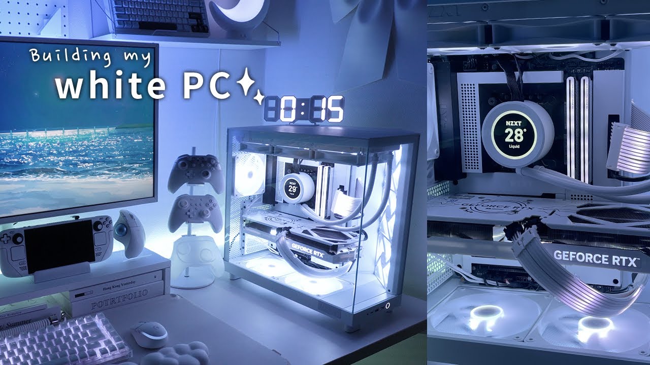 Building my white gaming pc🤍 | NZXT H6 Flow RGB | white aesthetic | RTX4070