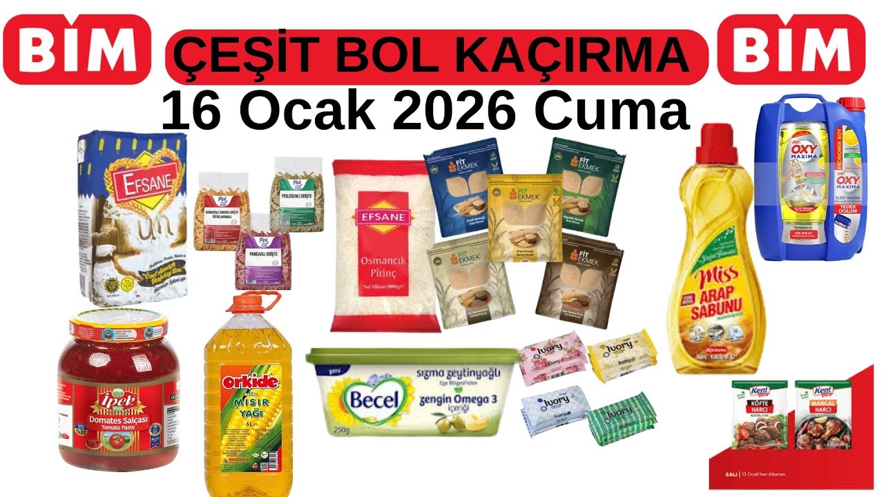 BİM’de Temel Gıdalar Öne Çıkıyor! | 16 Ocak 2026 Cuma İndirimleri