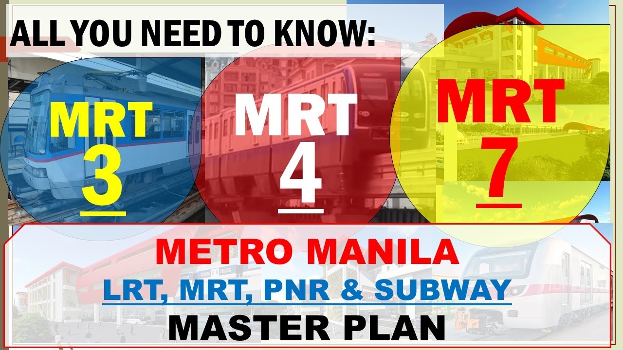 MRT 3, MRT 4 & MRT 7 Routes and History + Metro Manila Public Rail Transport Master Plan of DOTr