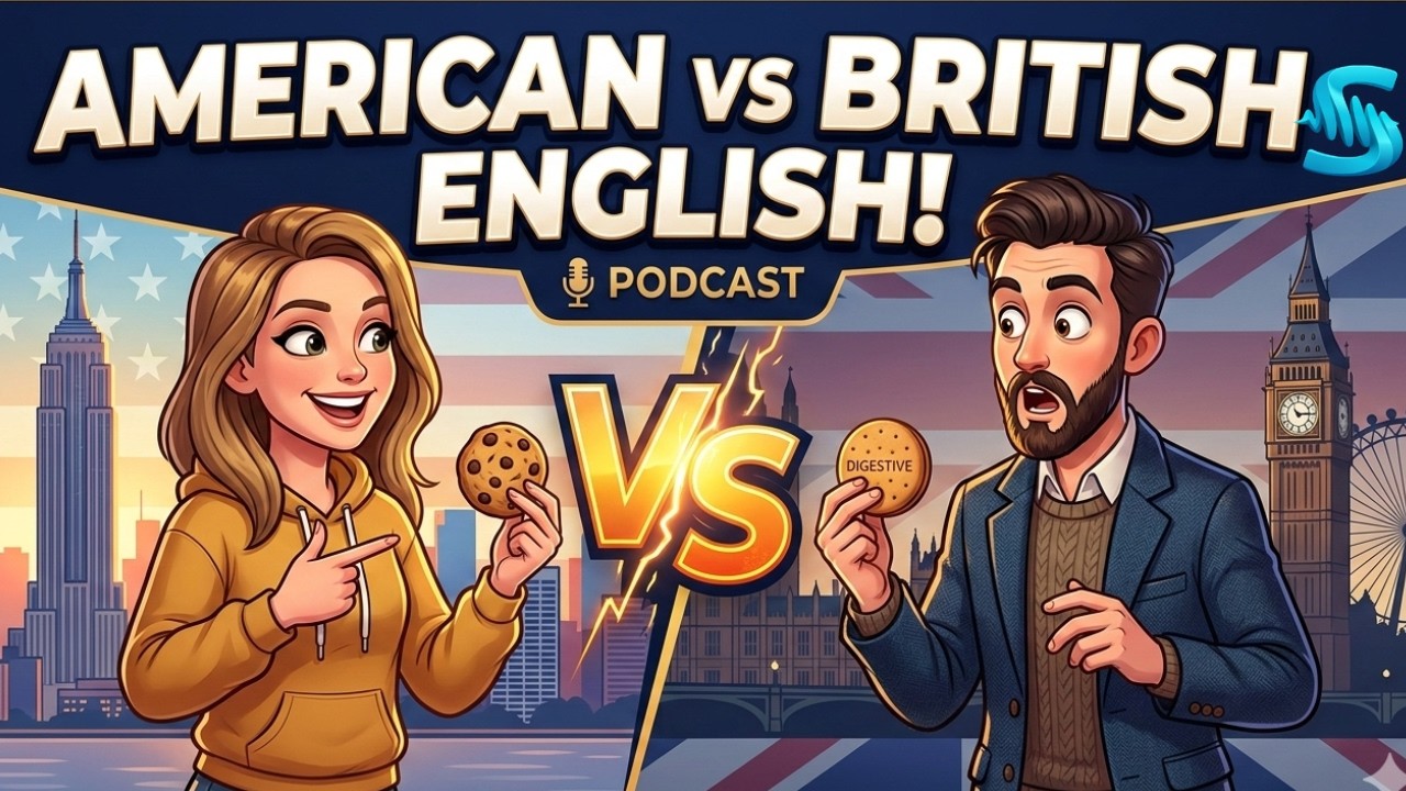 English Podcast for Easy English Conversation | British vs American English