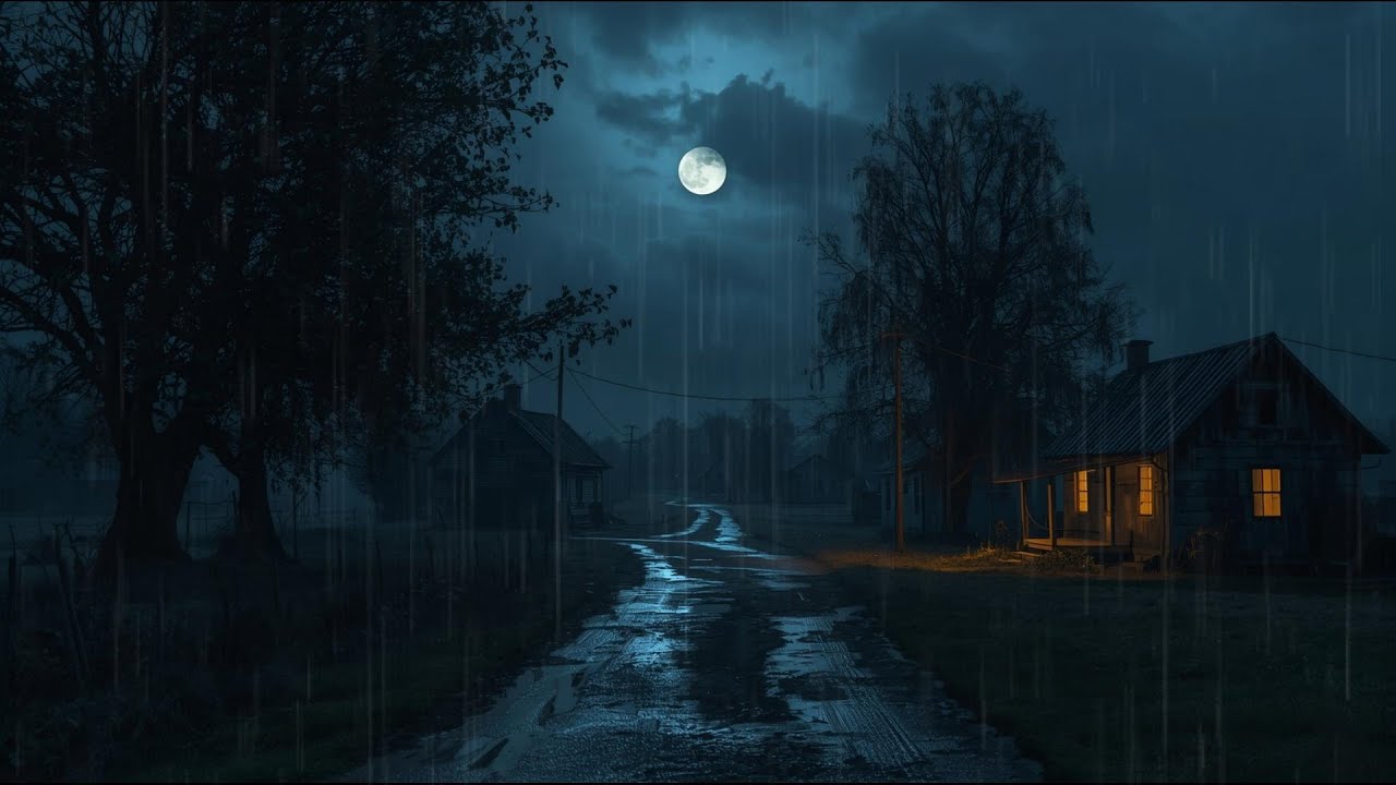 Soothing Night Rain Sleep | Fall Asleep Instantly at Rural Quiet Village