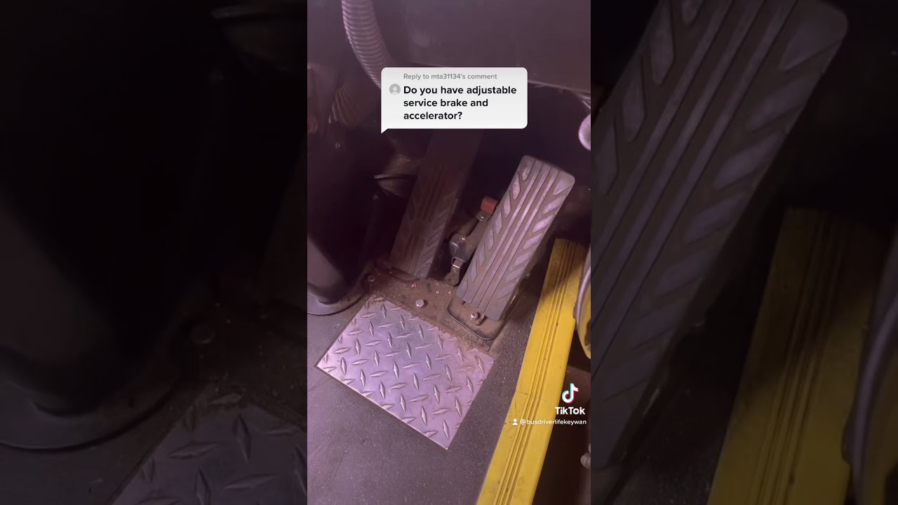 Adjustable Brake Pedal On Transit Buses! Gillig BRT Plus