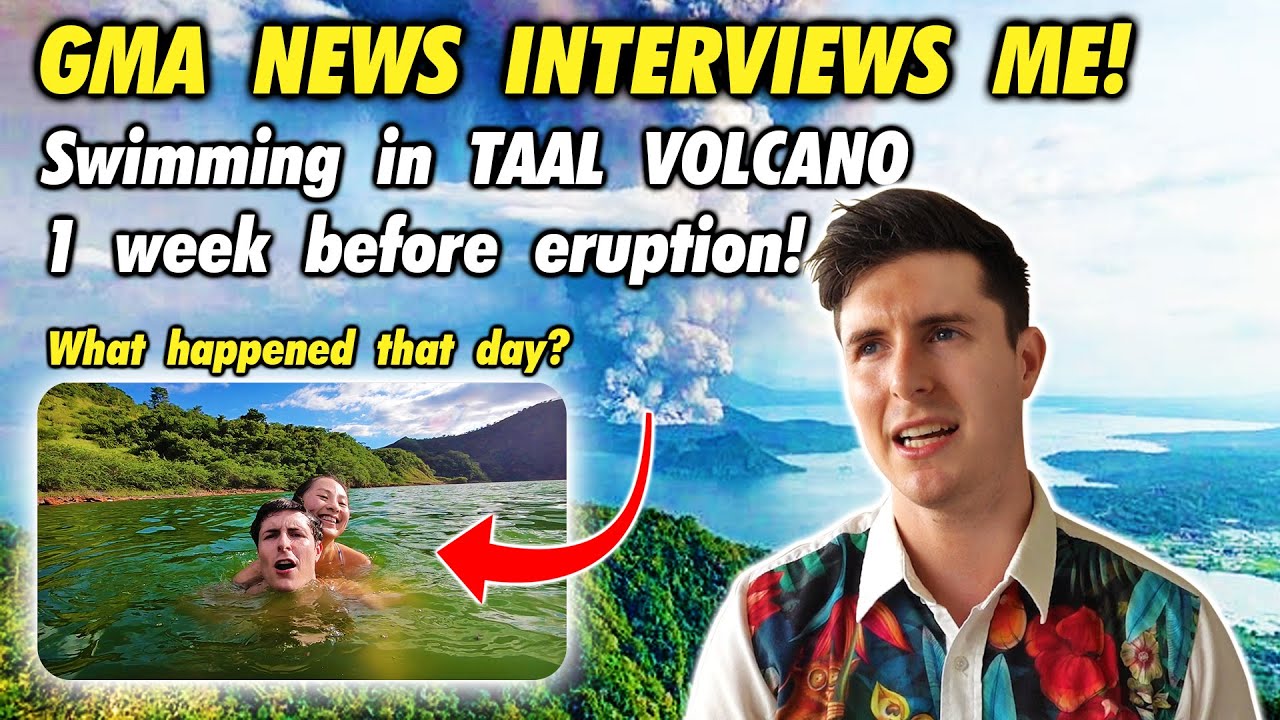 GMA News INTERVIEWS ME about swimming in TAAL VOLCANO before ERUPTION!