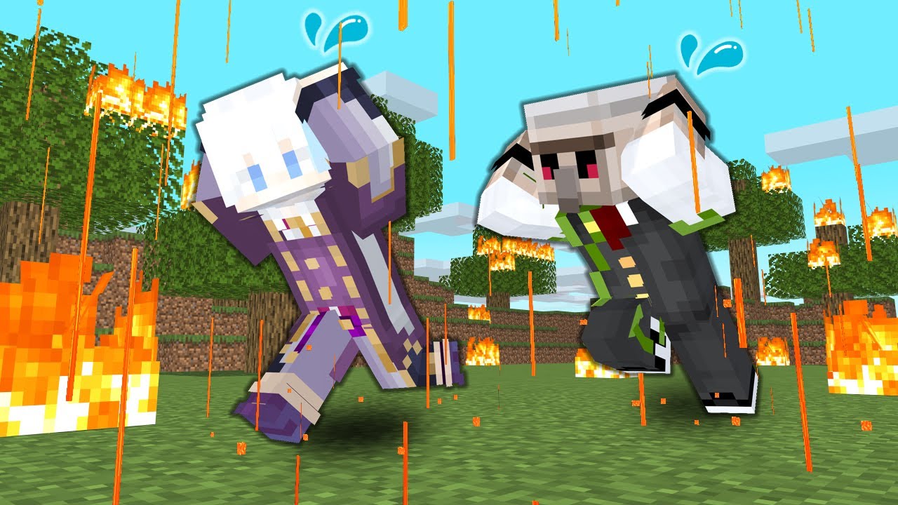 マグマの雨が降る世界でおんりーちゃんとエンドラ討伐！？【マイクラ・マインクラフト】