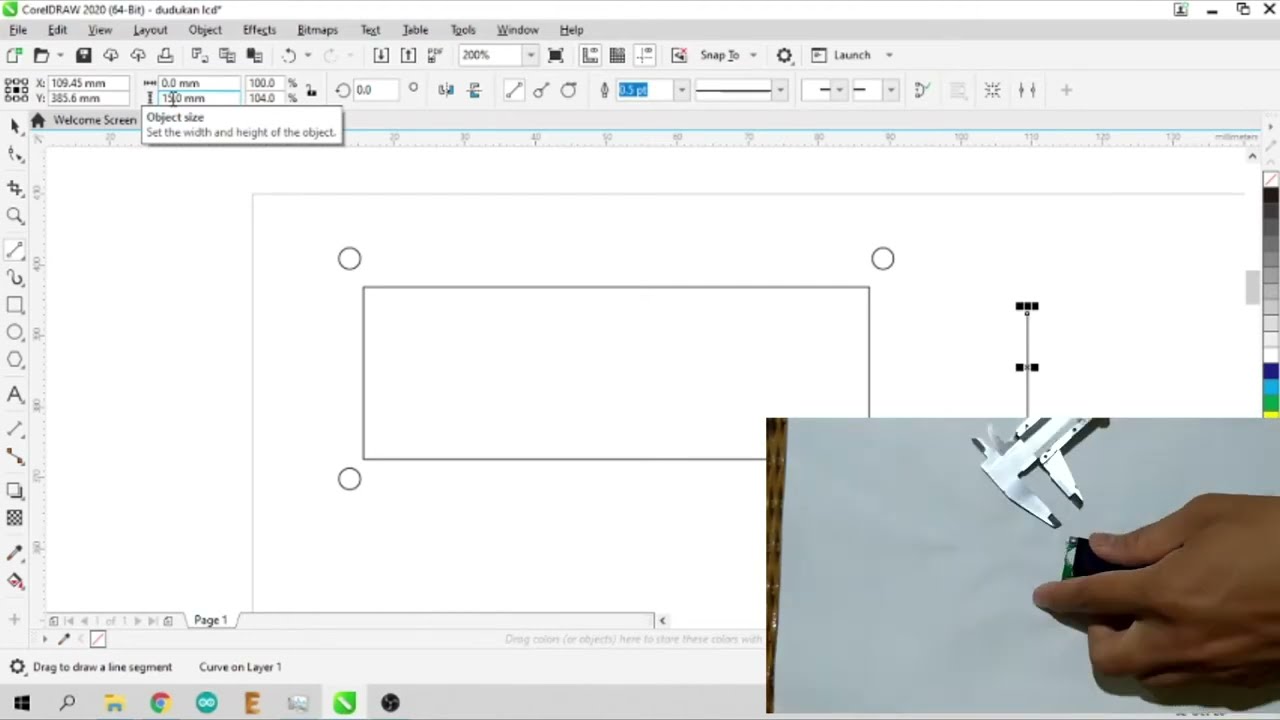 Penggunaan corel draw untuk potong acrylic dengan mesin laser